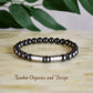 Mental Strength Bracelet, AAA Natural Hematite Gemstone, .925 Sterling Silver, Good Fortune. Aries, Aquarius, Zodiac, Root Chakra