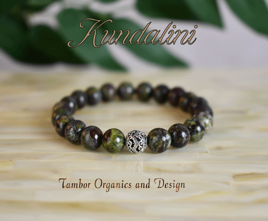 Kundalini Bracelet, AAA Dragon Blood Jasper, 925 Sterling Silver Dragon Bead, Personal Power, Life Force, Scorpio, Leo, Aries, Root, Heart