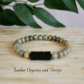 Purpose Bracelet, Stability, AAA Natural Silver Leaf Jasper, AAA Natural Onyx Cubes, Balance,  All Chakras, Scorpio, Virgo