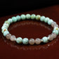 Positivity and Healing Bracelet - AAA Quality Peruvian Turquoise and AAA Brown Moonstone with .925 Sterling Silver - 6mm