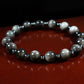 Grounding and Protection Bracelet - AAA Quality Silver Obsidian and A Quality Hematite with .925 Sterling Silver Accents