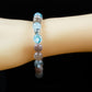 Healing, Balance, and Guidance Bracelet - AAA Quality Rare Blue Rutilated Quartz and AAA Quality Multi Colored Moonstone with .925 Sterling Silver - 8mm