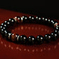 Willpower - AAA Natural Red Tiger's Eye/AAA Natural Black Onyx/.925 Sterling Silver - 8mm