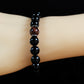 Willpower - AAA Natural Red Tiger's Eye/AAA Natural Black Onyx/.925 Sterling Silver - 8mm