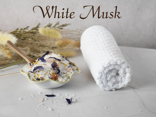 All Organic White Musk Calming Bath Salt - Organic Essential Oils