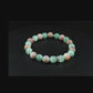 Change/Intelligence - AA Quality Pink Botswana Agate/A+ Quality Green Moonstone/.925 Sterling Silver Accent Beads - 8mm