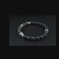 Protection/Focus - AAA Quality Matte Silver Obsidian/AAA Quality Matte Black Onyx/.925 Sterling Silver Accent Beads - 8mm