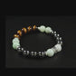 Fortune/Protection - AAA Quality Tiger's Eye/AAA Quality Burma Jade/A Quality Hematite/.925 Sterling Silver - 8mm