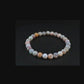 Change/Focus - A+ Quality Pink Botswana Agate Gemstone with a .925 Sterling Silver Accent - 6mm