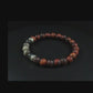 Abundance - A Quality Matte Mahogany Red Tiger’s Eye/AAA Quality Matte Silver Obsidian/.925 Sterling Silver Accents - 8mm