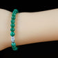 Good Fortune - AAA Quality Natural Green African Jade with .925 Sterling Silver Cicada Bead Accents - 6mm